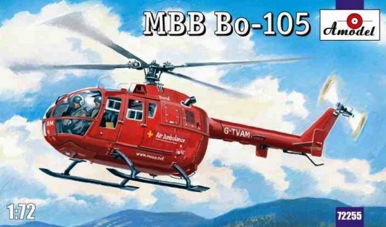 Сборная модель 72255 Amodel Вертолет Во-105 
