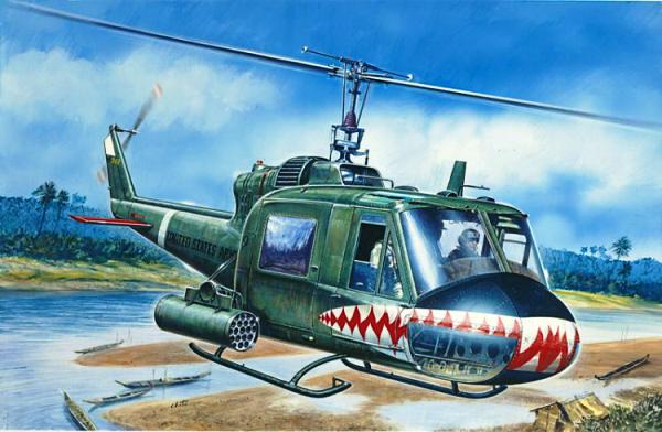 Сборная модель 0050 Italeri Вертолет UH-1C Gunship 