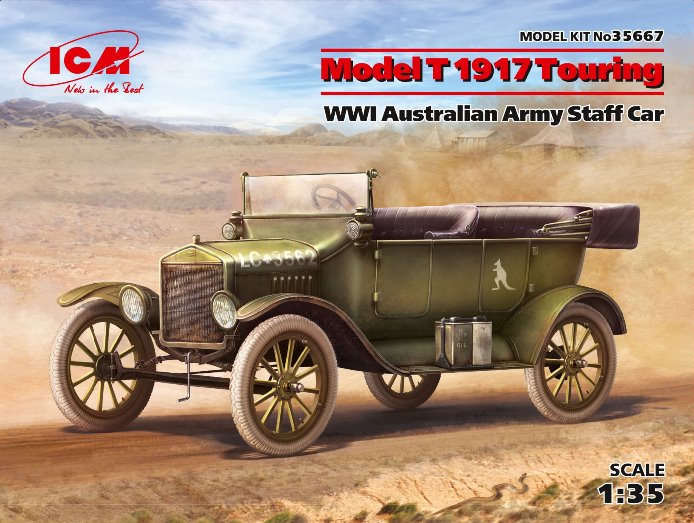 35667 ICM Штабной автомобиль армии Австралии І МВ Модель T 1917 Туринг 1/35