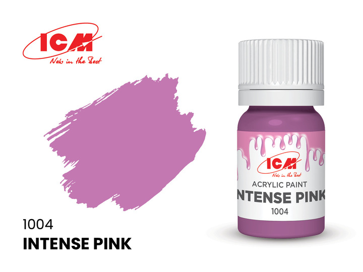 C1004 ICM Акриловая краска Интенсивный розовый (Intense Pink) 12мл