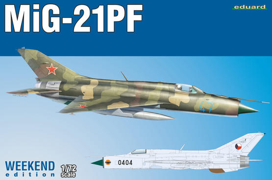 7455 Eduard Самолет МиГ-21ПФ (Weekend) 1/72