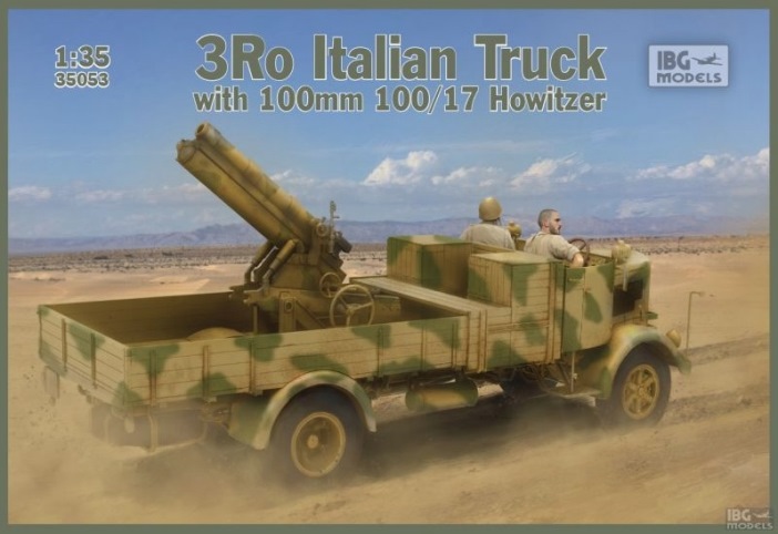 35053 IBG Models 3Ro Italian Truck with 100mm Howitzer 1/35