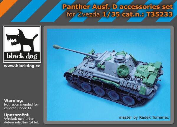 T35233 Black Dog Набор аксессуаров из смолы для Panther Ausf.D 1/35
