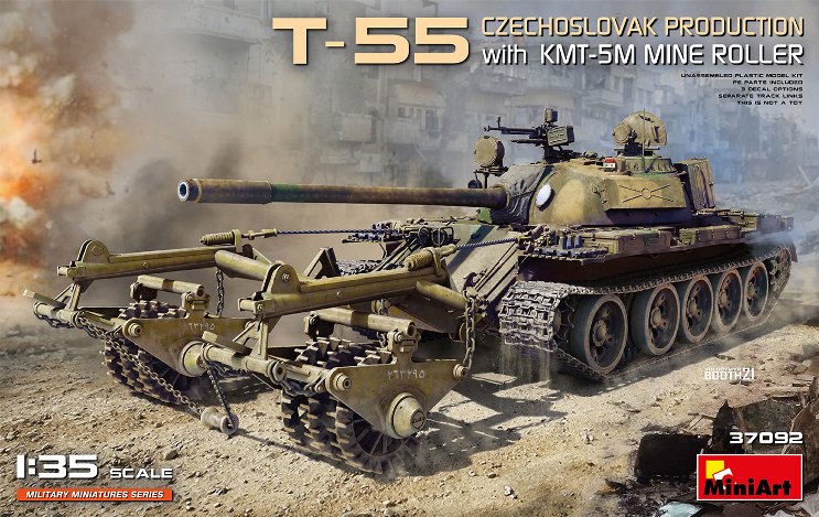 37092 MiniArt Танк Т-55А чехословацкого производства с КМТ-5М 1/35