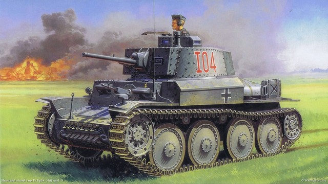 Сборная модель 6489 Italeri Немецкий танк Pz.Kpfw.38(t) Ausf.F