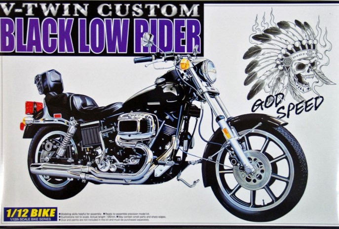 000649 Aoshima Мотоцикл "Black Low Rider" V-Twin Custom 1/12