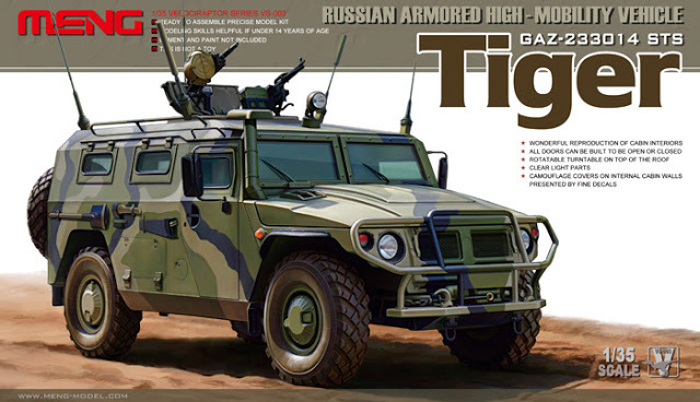 Сборная модель VS-003 MENG Российский бронеавтомобиль Тигр 