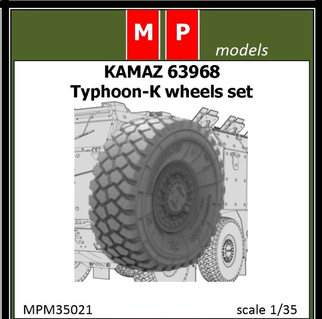 MPM35021 MP Models Колеса смоляные на К.А.М.А.З. 63968 Тайфун-К 1/35