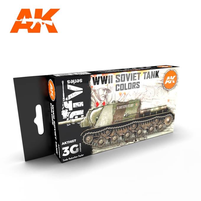 AK11657 AK Interactive Набор красок 3G для окраски БТТ СССР WWII (6 красок)