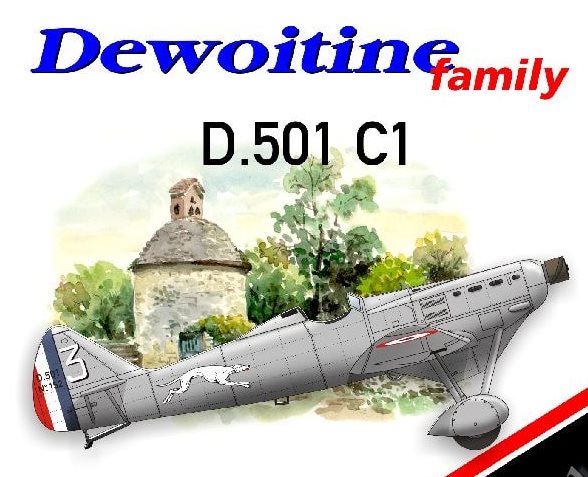 48403 AMG Самолет Dewoitine D.501 Масштаб 1/48