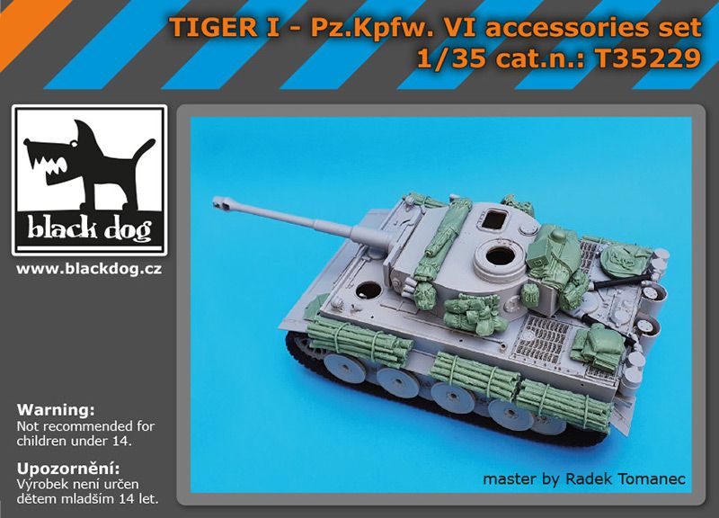 T35229 Black Dog Набор аксессуаров из смолы для Tiger I 1/35