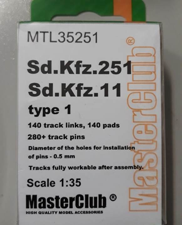 MTL35251 MasterClub Металлические траки для Sd.Kfz 251 тип 1 1/35
