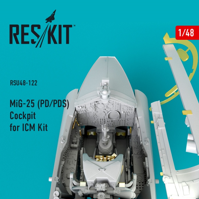 RSU48-0122 RESKIT MiG-25 (PD/PDS) Cockpit (for ICM) 1/48