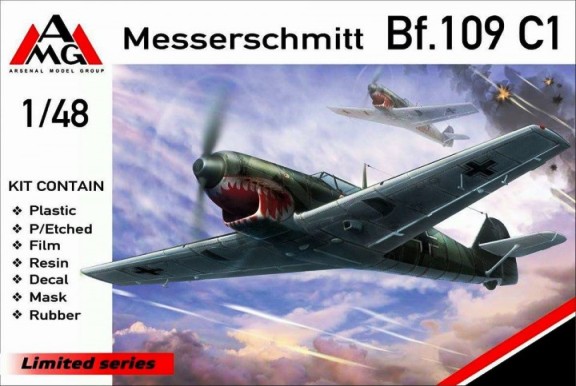 Сборная модель 48716 AMG Самолет Messerschmitt Bf.109 С1 