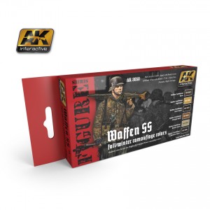 AK3050 AK Interactive Набор красок WAFFEN SS FALL/WINTER CAMOUFLAGE (6 красок)