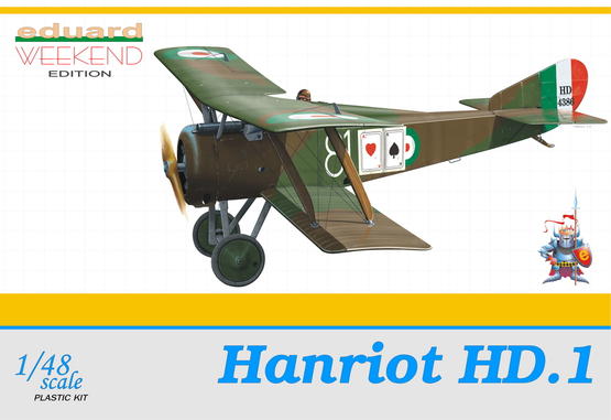8412 Eduard Самолет-биплан Hanriot HD Масштаб 1/48