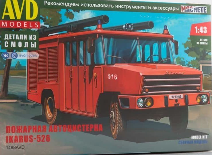 1488AVD AVD Models Пожарная автоцистерна Ikarus-526 1/43