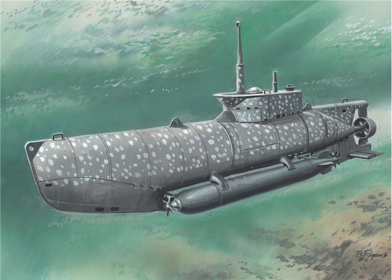 S.006 ICM Германская подводная лодка "Zeehund", тип XXVII Масштаб 1/144