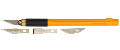 OL-AK-4 OLFA Нож перовой с профильными лезвиями (в комплекте 4 лезвия)