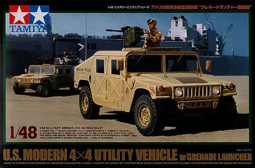 Сборная модель 32567 Tamiya  US Modern 4x4 (Hummer) с гранатометом M-19 и пулеметом М-60 (на выбор) 