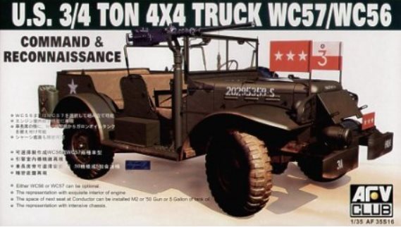 35S16 AFV CLUB US 3/4 ton 4x4 WC57/WC56 Command & Reconnaissance1/35