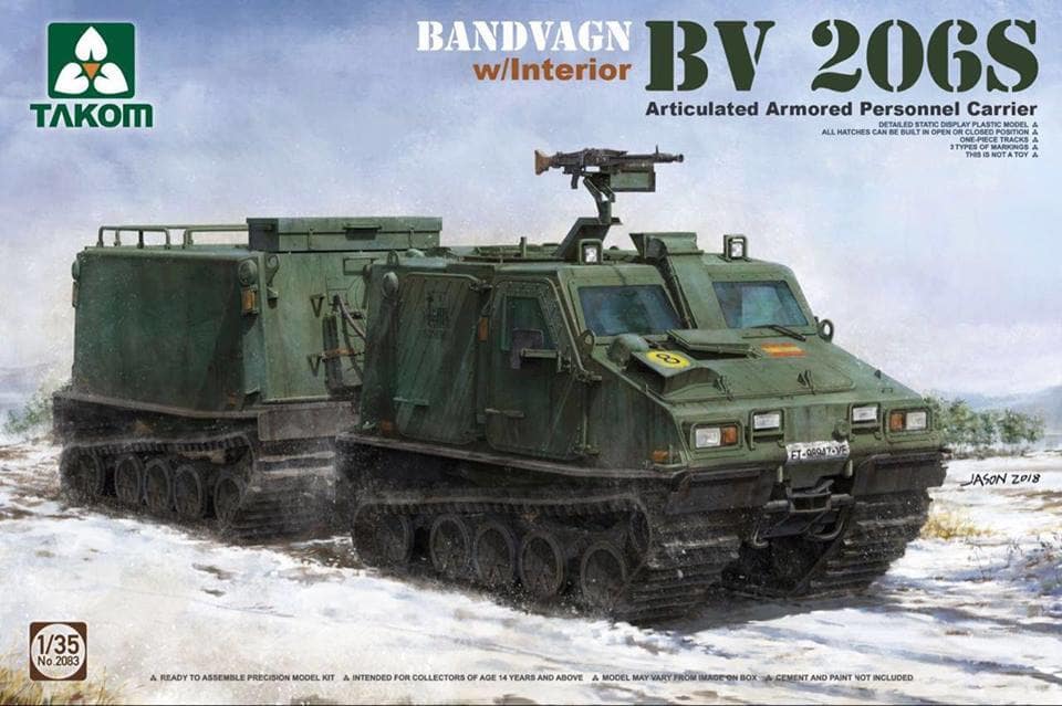 2083 Takom Гусеничный бронетранспортер Bandvagn Bv 206S (с интерьером)  1/35