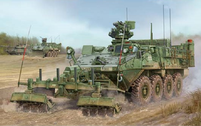 01574 Trumpeter  M1132 Stryker Engineer Squad Vehicle w/LWMR-Mine Roller/SOB 1/35
