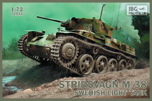 Сборная модель 72033 IBG-models Шведский легкий танк Stridsvagn M/38 