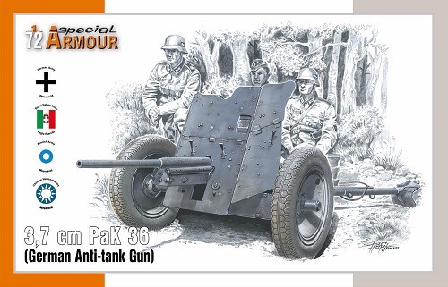 SA72024 Special Armour German Anti-tank Gun 3,7 cm Pak 36 1/72