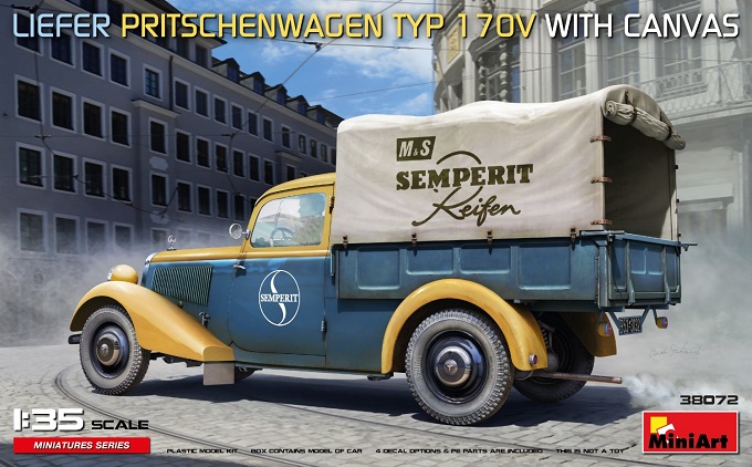 38072 MiniArt Автомобиль Liefer Pritschenwagen Typ 170V with Canvas 1/35