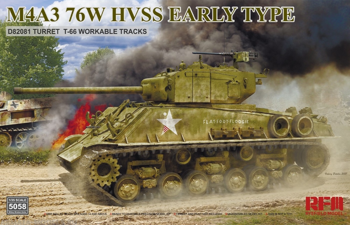 5058 RFM Танк M4A3 76W HVSS Early Type 1/35
