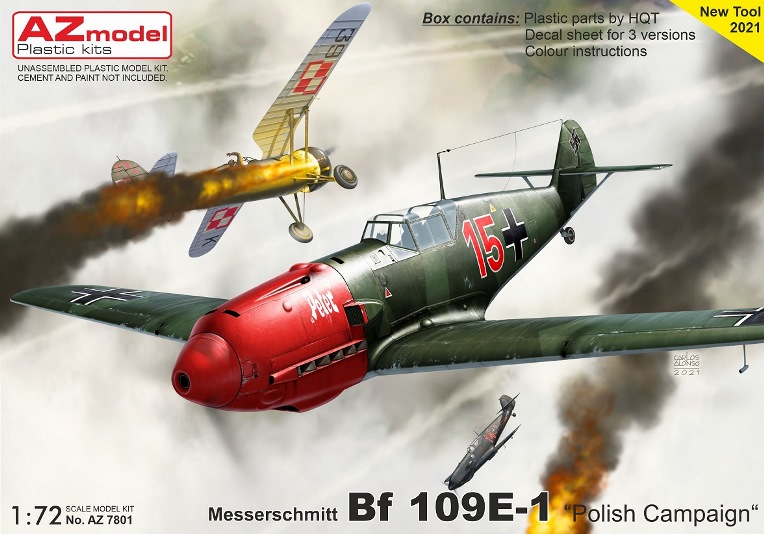 7801 AZmodel Самолёт Bf 109E-1 „Polish Campaign“ 1/72