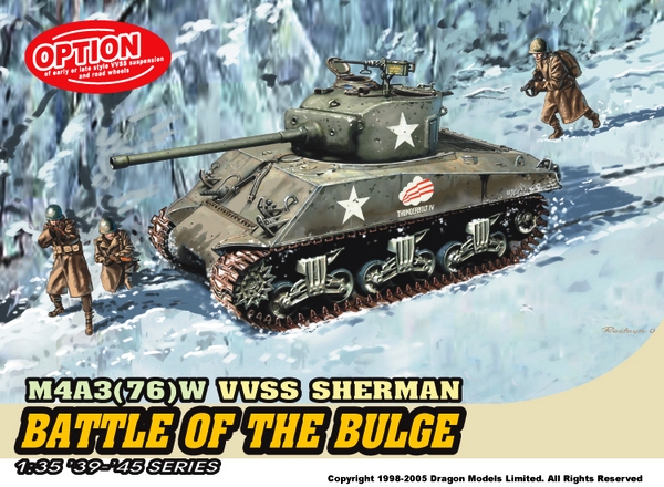 Сборная модель 6255 Dragon M4A3(76)W VVSS Sherman (Battle Of The Bulge)
