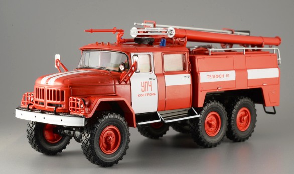 1075 Автомобиль в деталях Пожарный автомобиль АЦ-40 (131), 1971 года Масштаб 1/43
