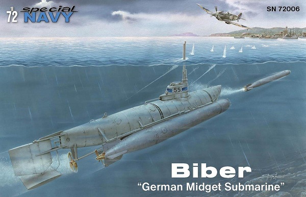 SN72006 Special Navy Немецкая подлодка Biber "German Midget Submarine" 1/72