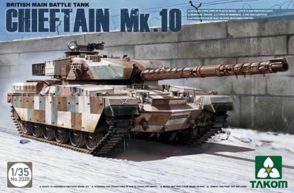 Сборная модель 2028 Takom Британский танк Chieftain Mk.10  