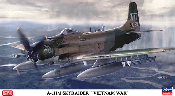 02199 Hasegawa Самолет Douglas A-1H/J Skyraider Vietnam War 1/72