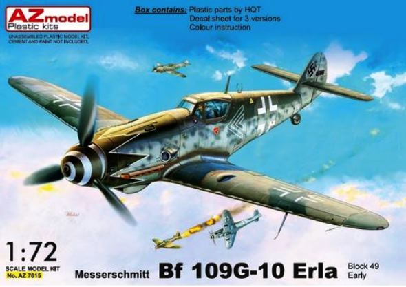 7615 AZmodel Самолёт Bf 109G-10 Erla 1/72