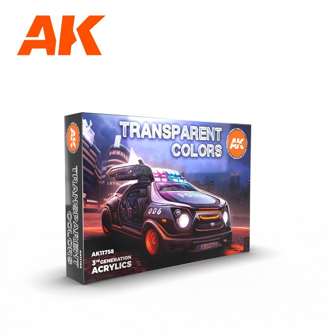 AK11758 AK Interactive Набор акриловых красок 3G "Transparent Colors" (6 красок)
