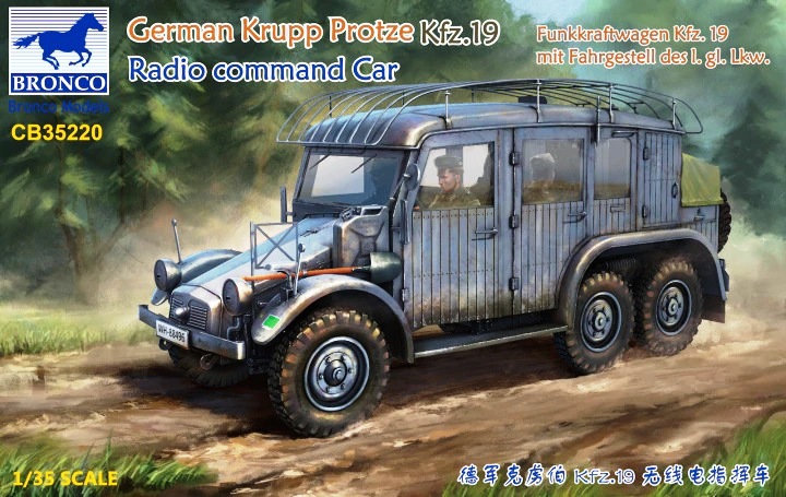CB35220 Bronco Models Автомобиль Krupp Protze Kfz.19 (командный пункт) 1/35