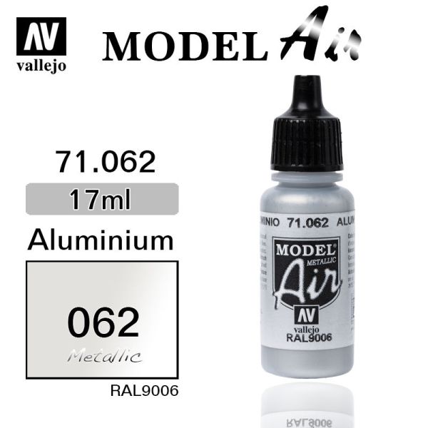 V-71062 Vallejo Краска Model Air Аллюминевый металлик 17 мл