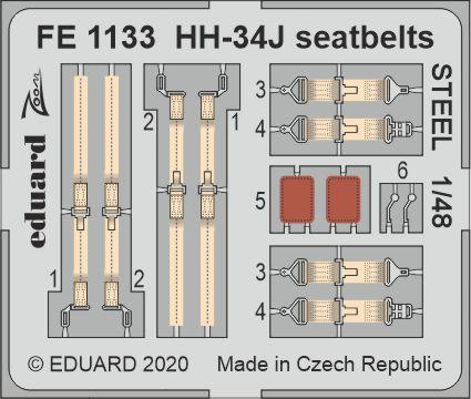 FE1133 Eduard HH-34J seatbelts STEEL 1/48