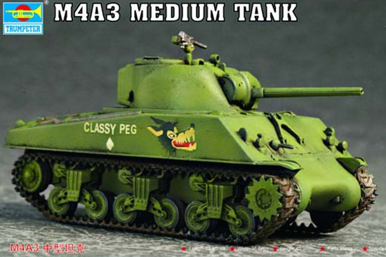 Сборная модель 07224 Trumpeter Американский танк М4А3  "Шерман" 