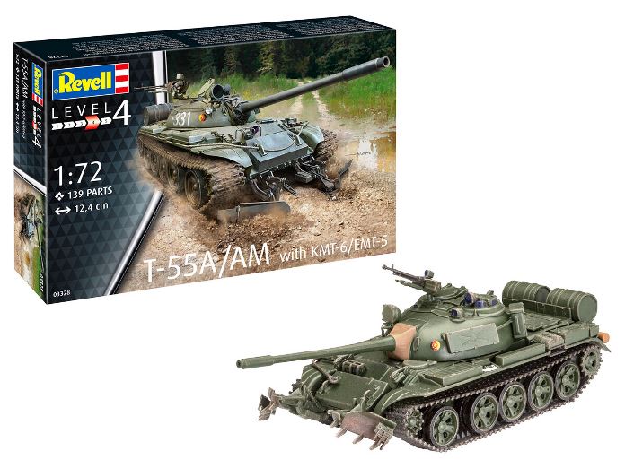 03328 Revell Танк T-55A/AM с KMT-6/EMT-5 1/72