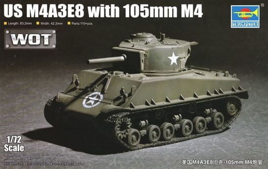 07168 Trumpeter Американский танк M4A3E8 1/72
