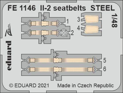 FE1146 Eduard Il-2 seatbelts STEEL 1/48