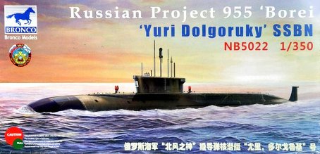 NB5022 Bronco Models Подводная лодка "Юрий Долгорукий" (класс Борей) 1/350