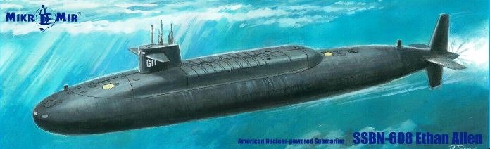 350042 MikroMir Американская подводная лодка SSBN-608 Ethan Allen 1/350