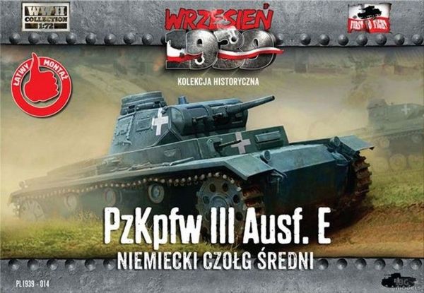 014 First To Fight Немецкий танк PzKpfw III Ausf.E  Масштаб 1/72