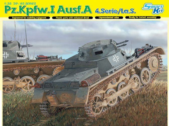 Сборная модель 6451 Dragon Танк Pz.Kpfw.I Ausf.A 4.Serie/La.S. 